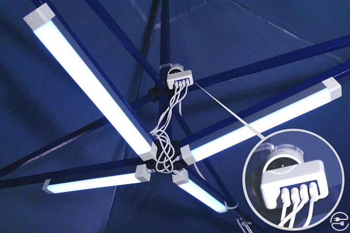 Osvetlitev šotora za zabave